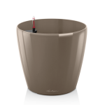 SELF- WATERING FLOWER POT CLASSICO LS PREMIUM- taupe high gloss