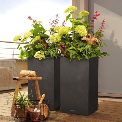 SELF- WATERING FLOWER POTS CANTO STONE LOW AND CANTO STONE HIGH