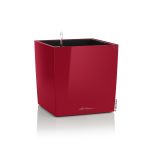 SELF- WATERING FLOWER POT CUBE PREMIUM- Scarlet Red High Gloss