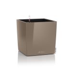SELF- WATERING FLOWER POT CUBE PREMIUM- Taupe High Gloss