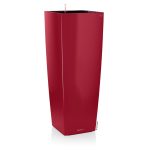 SELF- WATERING FLOWER POT CUBICO ALTO PREMIUM- Scarlet Red High Gloss