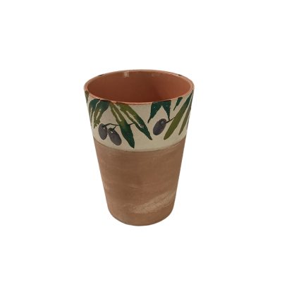 CLAY CACHEPOT COUNTRY STYLE OLIVE