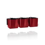 WALL- MOUNTED SELF- WATERING FLOWER POT SET GREEN WALL HOME KIT GLOSSY- Scarlet Red